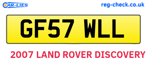 GF57WLL are the vehicle registration plates.