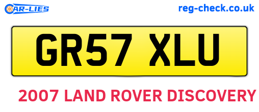GR57XLU are the vehicle registration plates.