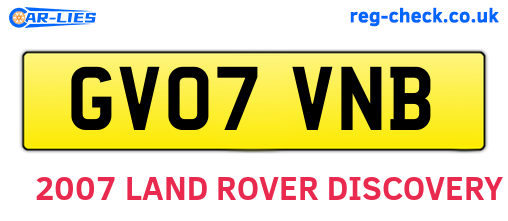 GV07VNB are the vehicle registration plates.