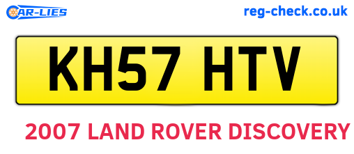 KH57HTV are the vehicle registration plates.
