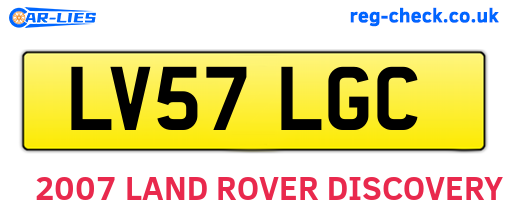 LV57LGC are the vehicle registration plates.