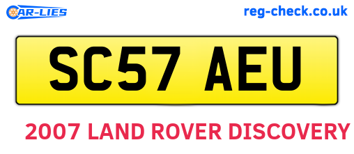 SC57AEU are the vehicle registration plates.