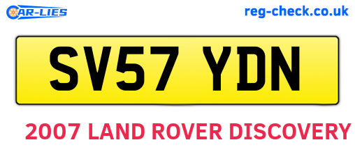 SV57YDN are the vehicle registration plates.