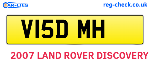 V15DMH are the vehicle registration plates.