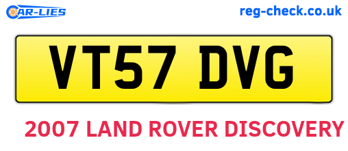 VT57DVG are the vehicle registration plates.