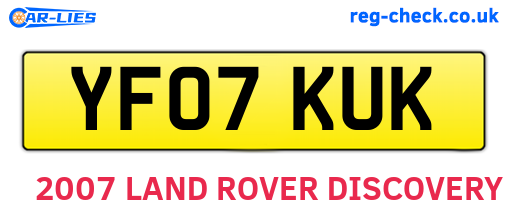 YF07KUK are the vehicle registration plates.
