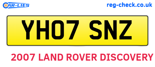YH07SNZ are the vehicle registration plates.