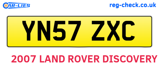 YN57ZXC are the vehicle registration plates.