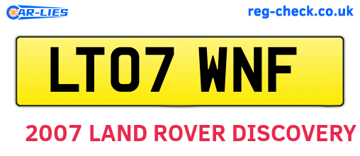 LT07WNF are the vehicle registration plates.