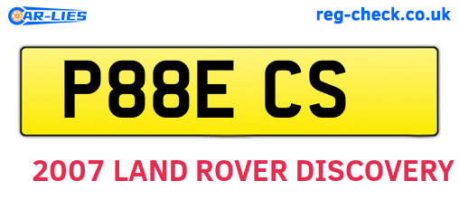 P88ECS are the vehicle registration plates.