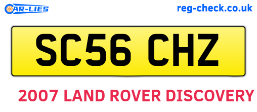 SC56CHZ are the vehicle registration plates.