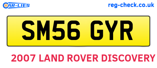 SM56GYR are the vehicle registration plates.