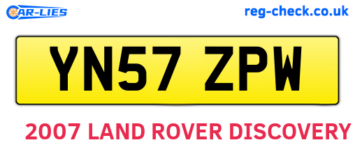 YN57ZPW are the vehicle registration plates.