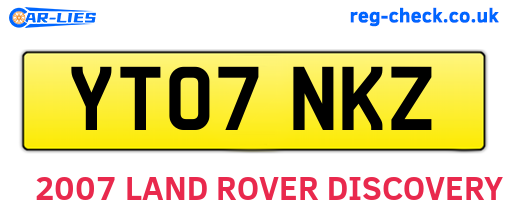 YT07NKZ are the vehicle registration plates.