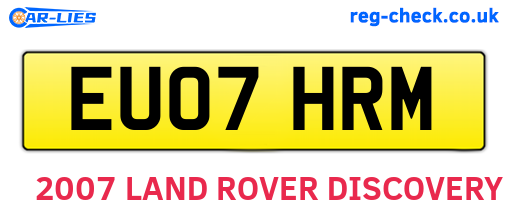 EU07HRM are the vehicle registration plates.