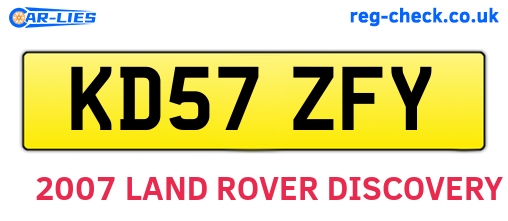 KD57ZFY are the vehicle registration plates.