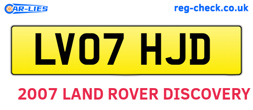 LV07HJD are the vehicle registration plates.