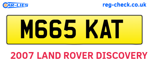 M665KAT are the vehicle registration plates.