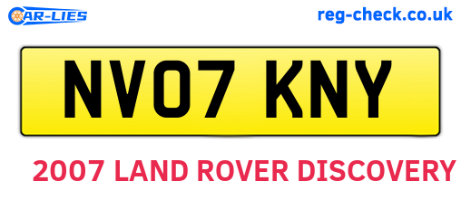 NV07KNY are the vehicle registration plates.