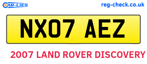 NX07AEZ are the vehicle registration plates.