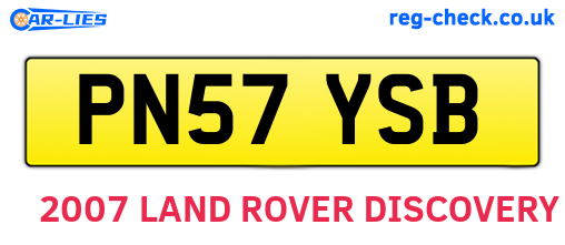 PN57YSB are the vehicle registration plates.