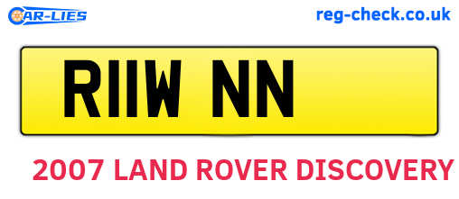R11WNN are the vehicle registration plates.