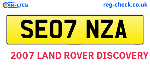 SE07NZA are the vehicle registration plates.