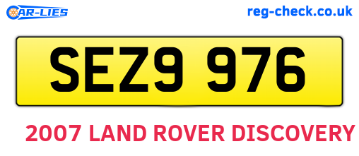 SEZ9976 are the vehicle registration plates.