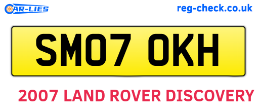 SM07OKH are the vehicle registration plates.