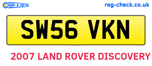 SW56VKN are the vehicle registration plates.