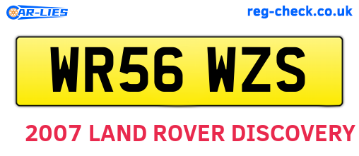 WR56WZS are the vehicle registration plates.