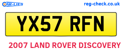 YX57RFN are the vehicle registration plates.