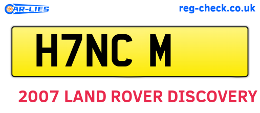 H7NCM are the vehicle registration plates.