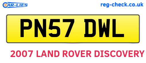 PN57DWL are the vehicle registration plates.
