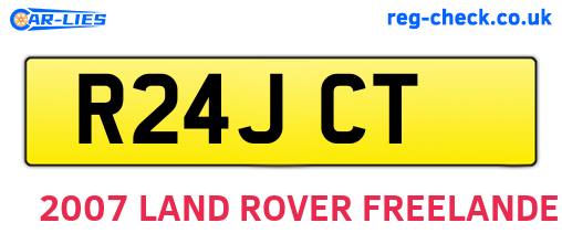 R24JCT are the vehicle registration plates.