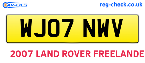 WJ07NWV are the vehicle registration plates.