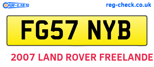 FG57NYB are the vehicle registration plates.