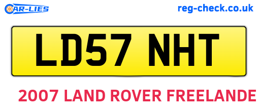 LD57NHT are the vehicle registration plates.