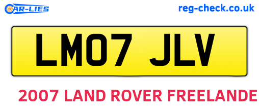 LM07JLV are the vehicle registration plates.