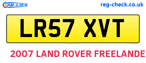 LR57XVT are the vehicle registration plates.