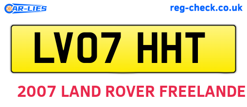 LV07HHT are the vehicle registration plates.