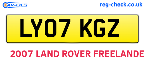 LY07KGZ are the vehicle registration plates.