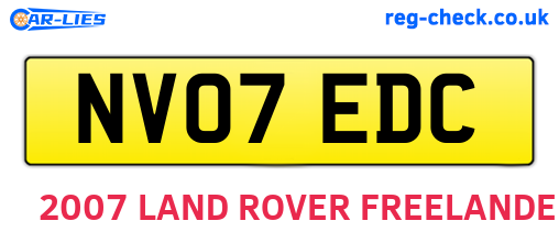 NV07EDC are the vehicle registration plates.