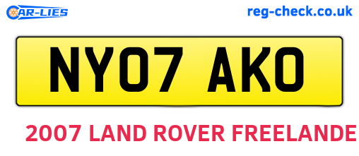 NY07AKO are the vehicle registration plates.
