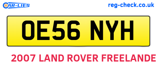 OE56NYH are the vehicle registration plates.