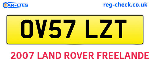 OV57LZT are the vehicle registration plates.