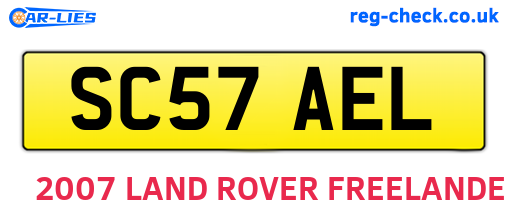 SC57AEL are the vehicle registration plates.