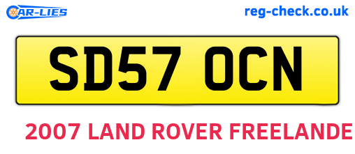 SD57OCN are the vehicle registration plates.