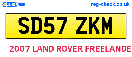 SD57ZKM are the vehicle registration plates.