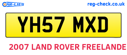 YH57MXD are the vehicle registration plates.